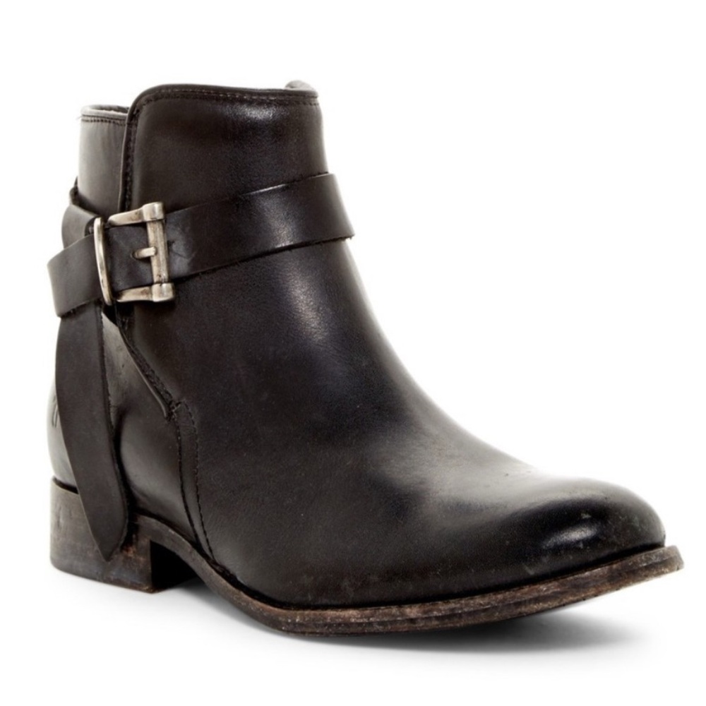 Frye Melissa Knotted Short Boots Black Leather Women’s 10